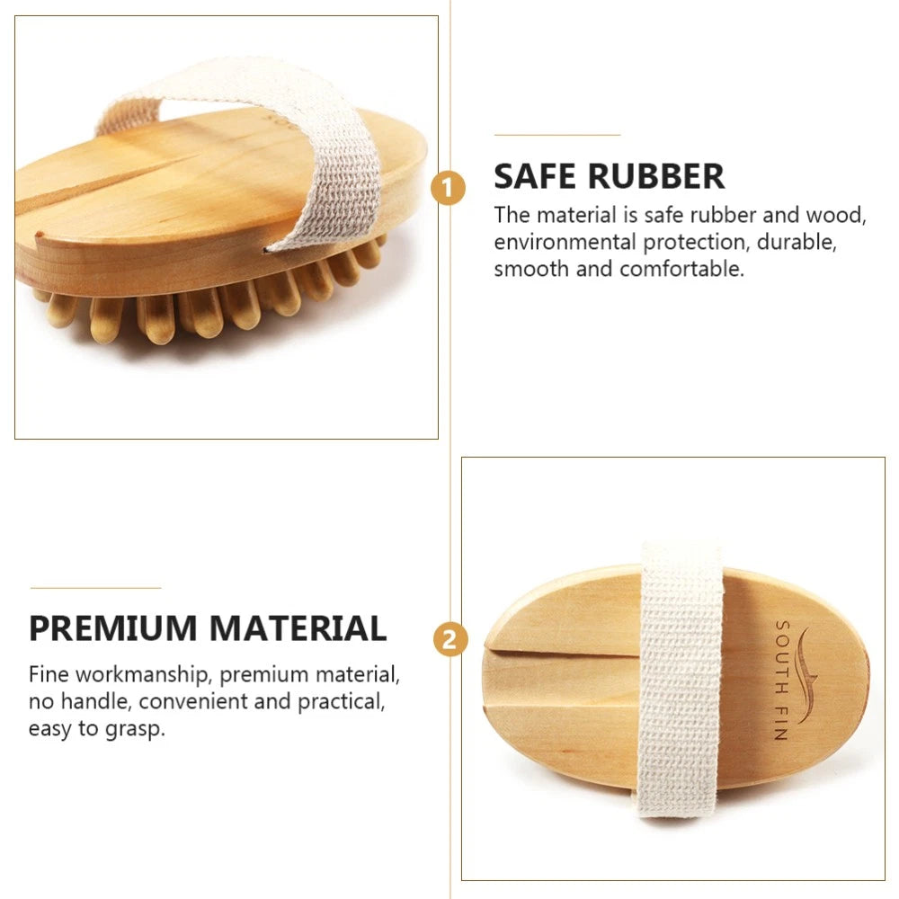 Massage Brush Head Dry Brushing Body Exfoliating for Man Compact Bath Bathing