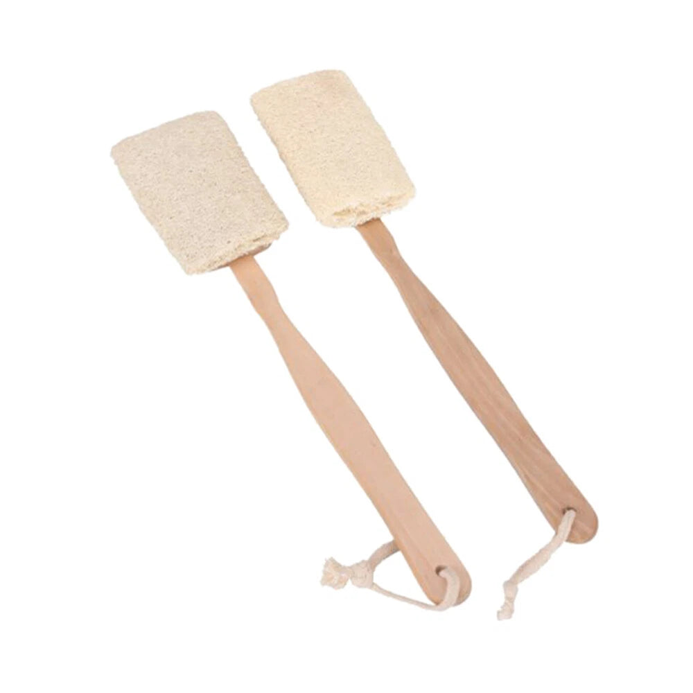 Exfoliating Back Scrubber with Long Handle for Bathing Random Color