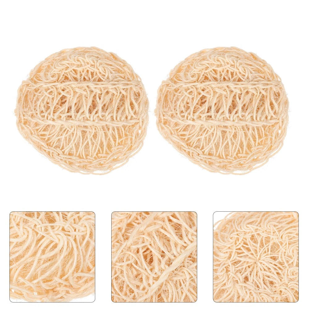 2 Pcs Sisal Bath Brush Man Bathing Accessories Scrubber for Body