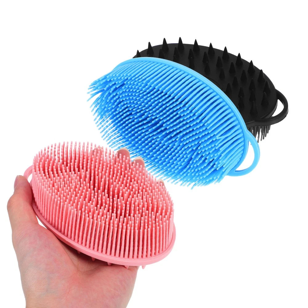 3 Pcs Double-sided Silicone Bath Brush Exfoliating Body Scrubber Face