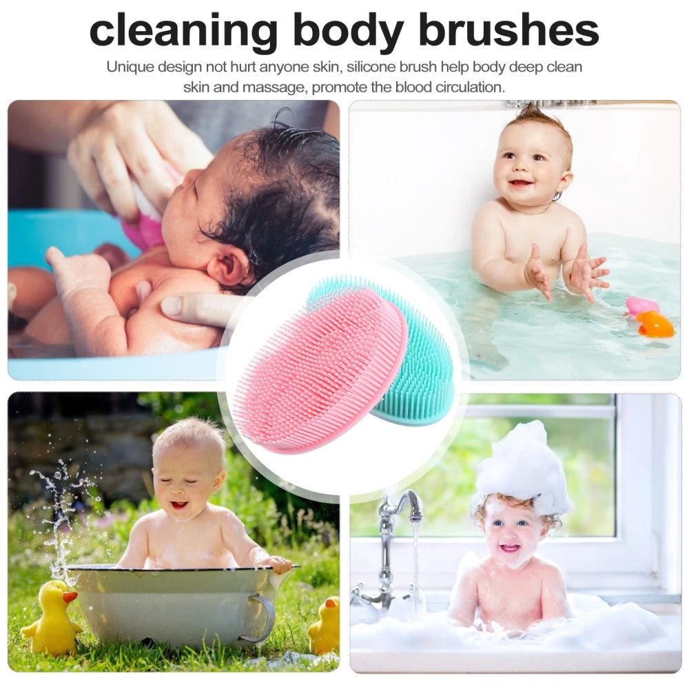 2 Pcs Bath Brush Body Scrubbers Baby Cleaning Brushes for Household