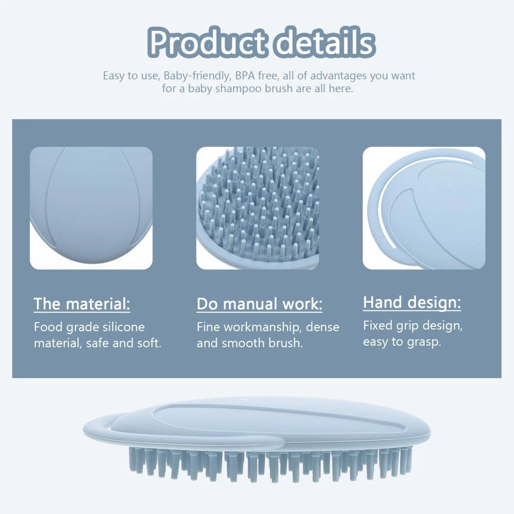 Bathing Hair Brush Soft Baby Child High Temperature Resistance Portable
