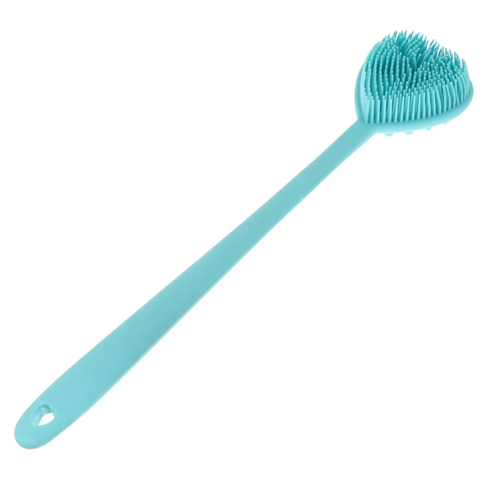 Heart-shaped Bath Brush Man Long Handle Scrubber Silicone Bathing