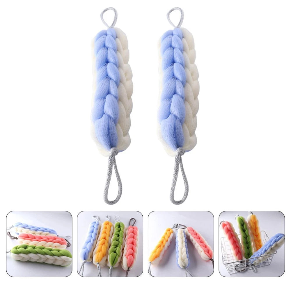 2 Pcs Bath Bar Back Scrubber Miss Man Shower Brush Exfoliating Body