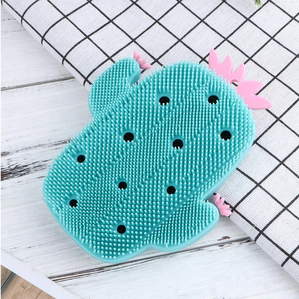 1pc Cactus Shower Brush Creative Bathing Scrubber Body Exfoliator Back Massage