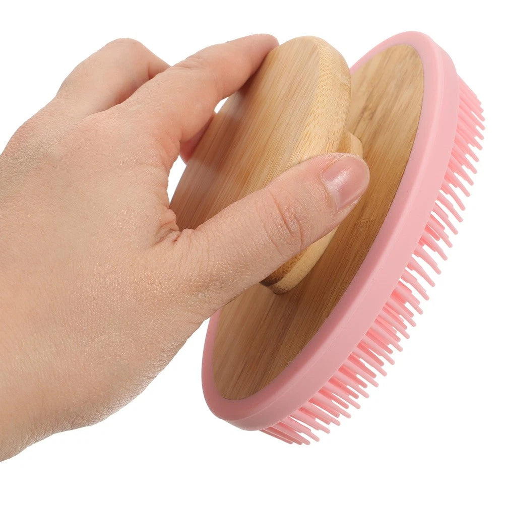 Skin-friendly Silicone Shower Scrubber Portable Bathing Brush Body Massage