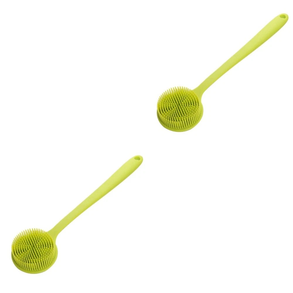 2 PCS Bath Brush Man Silicone Body Scrubber Exfoliator Back for Shower