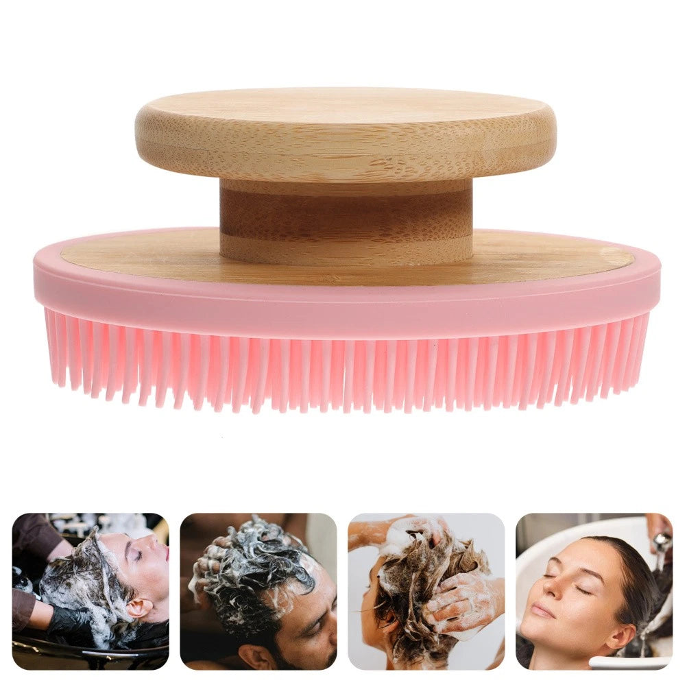 Skin-friendly Silicone Shower Scrubber Portable Bathing Brush Body Massage