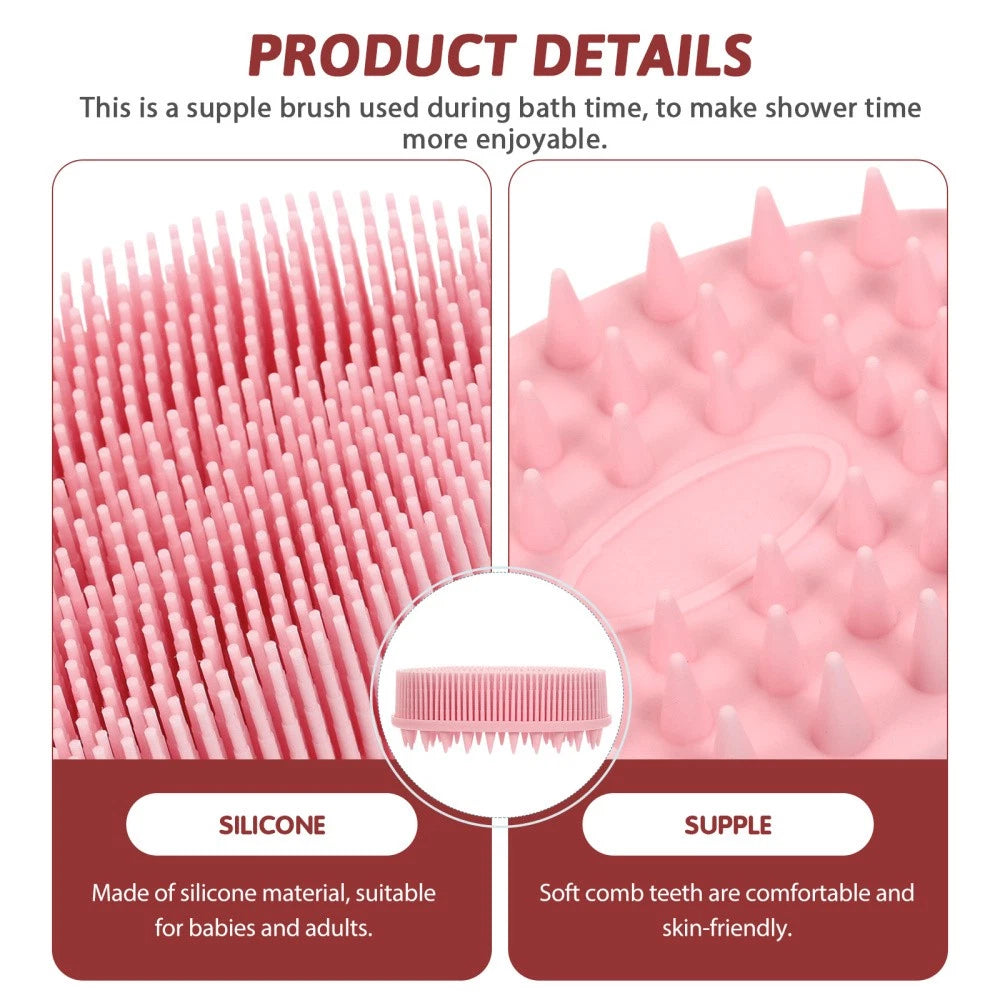 5 PCS Silicone Bath Brush Child Baby Hair Scrubber Brushes for Shower
