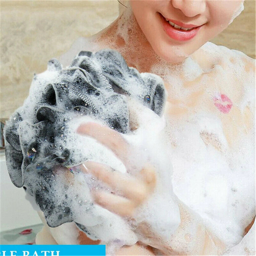 Large Bath Shower Scrub Exfoliating Body Brush Scrubber Sponge Ball Mesh Puff - DE,-