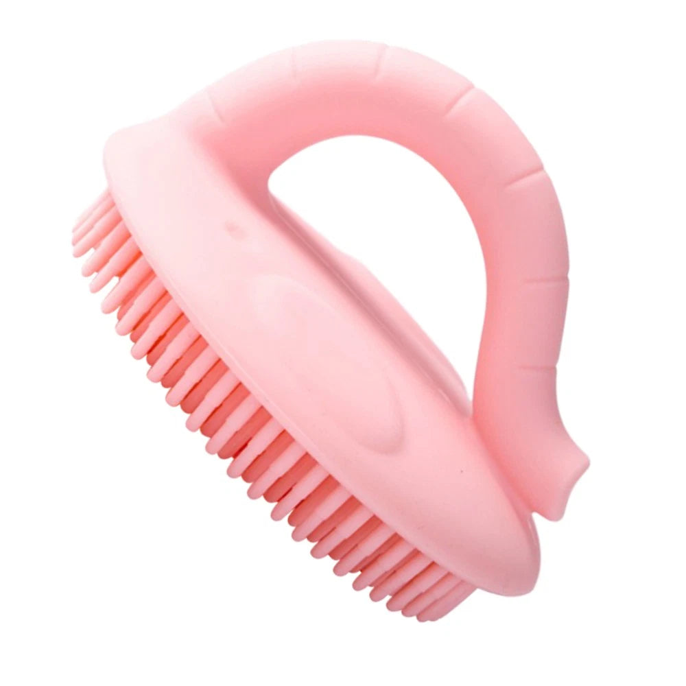 2 pcs Baby Bath Brush Silicone Handheld Infants Shower Brush Portable Bath