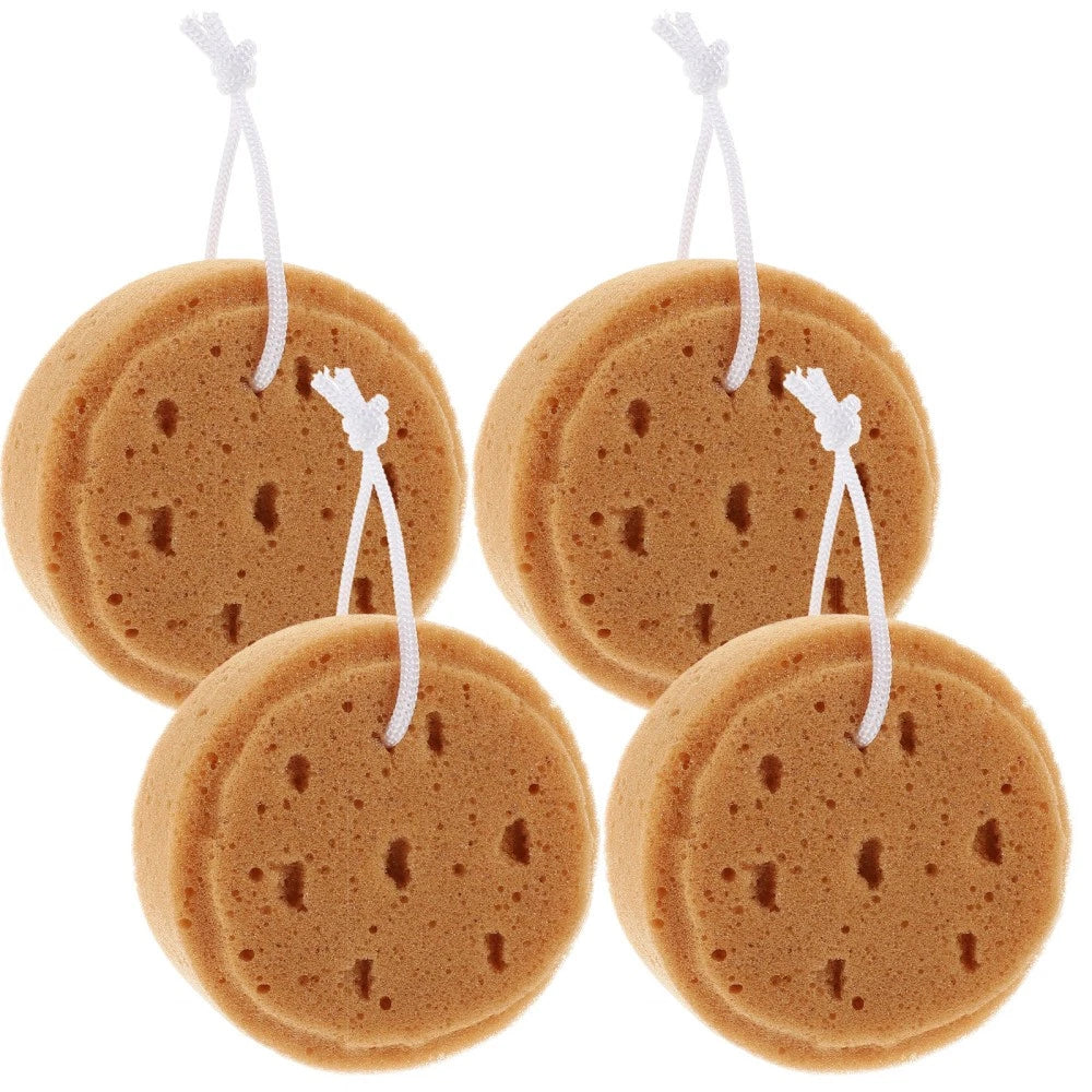 4 Pcs Bath Sponge Children's Bathing Tool Round Brush Skin Exfoliator for Body