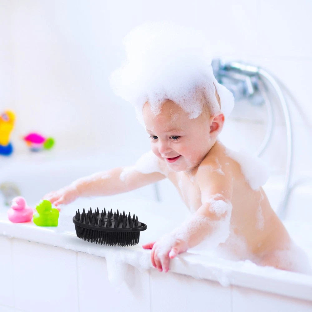 3 Pcs Double-sided Silicone Bath Brush Exfoliating Body Scrubber Face