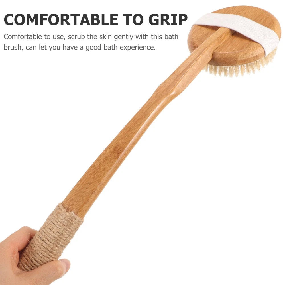 Removable Bath Brush Exfoliating Back Scrubber for Shower Elder Women's