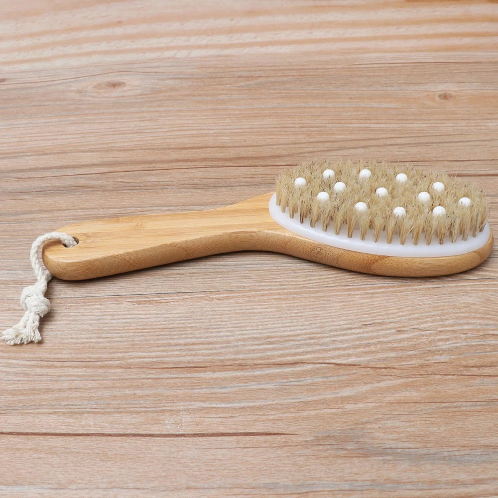 Soft Bead Massage Brush Massaging Showers Long Handle Bath Scrubber