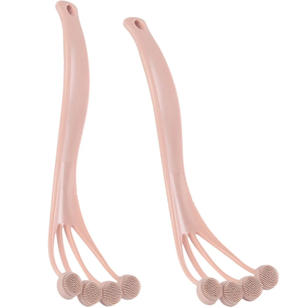 2 Pcs Bath Brush Suit Back Scrubber Shower Body Scrubbers Exfoliating Tool