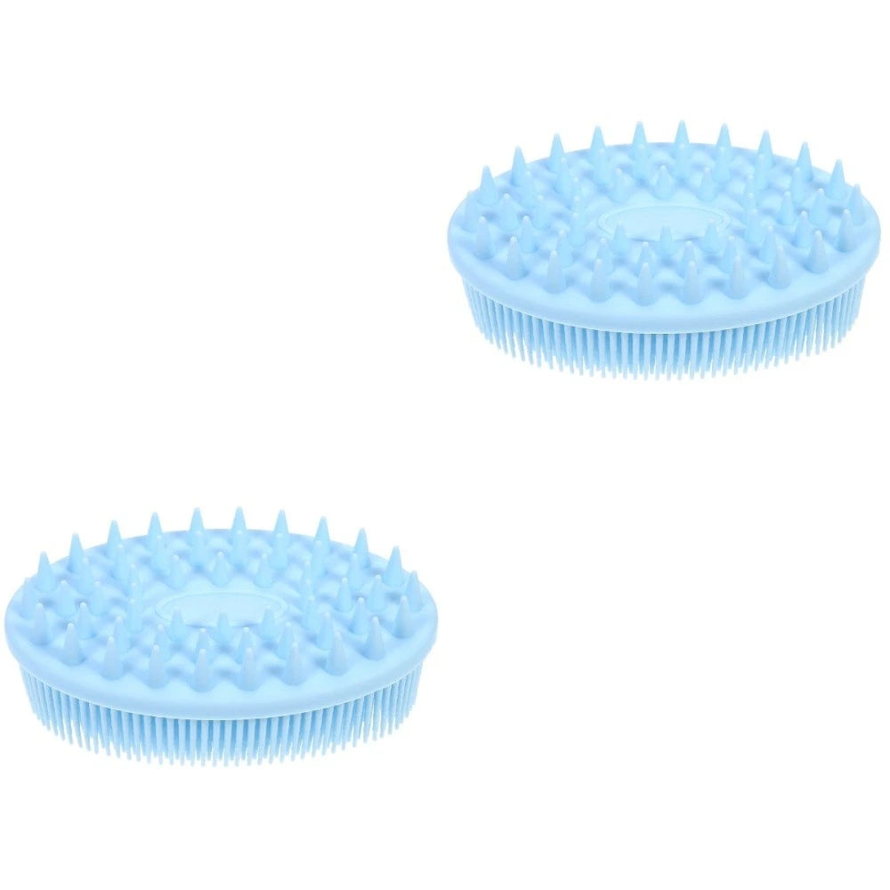 2 Count Silicone Bath Brush Baby Shower Scrubber Massage for Infant