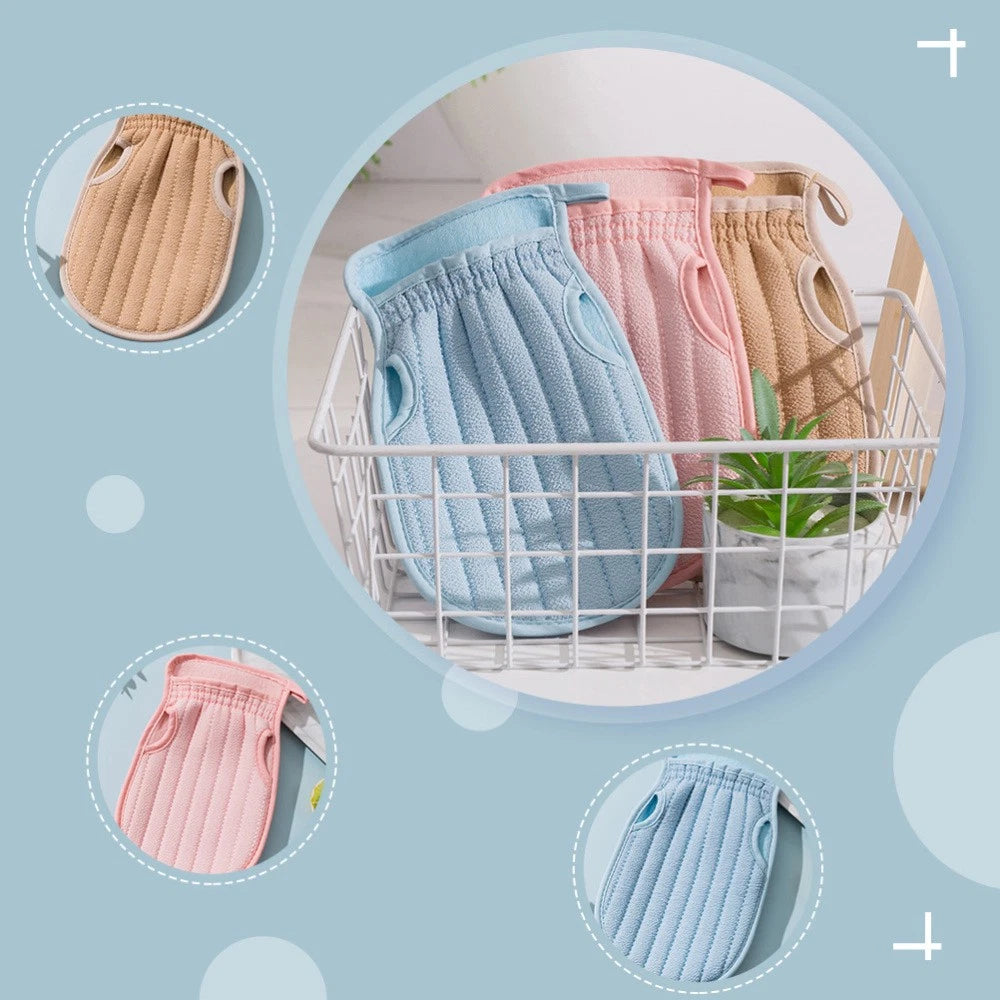 3 Pcs Bath Towel Set Body Brushes for Shower Gloves Exfoliating Work