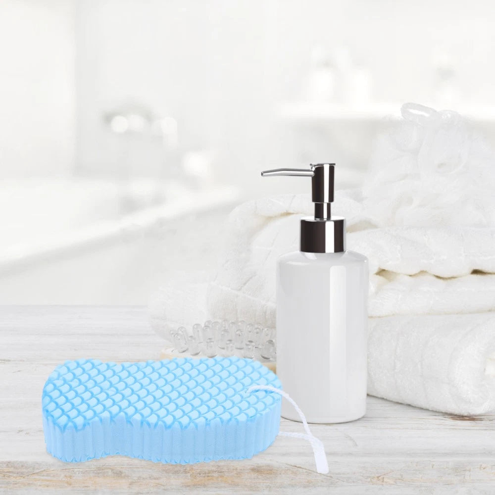 2 Pack Baby Bath Sponge Man Toddler Back Scrub Brush Cleaning Scrubber Bathing