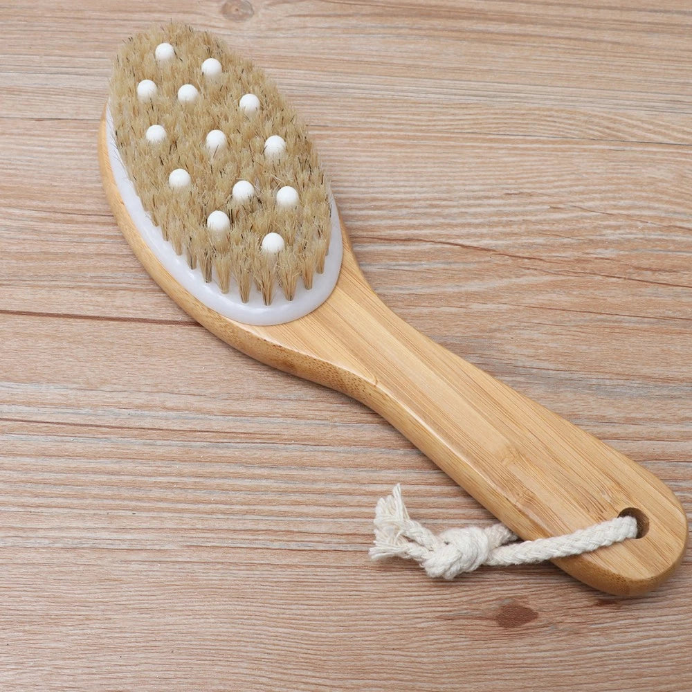 Soft Bead Massage Brush Massaging Showers Long Handle Bath Scrubber