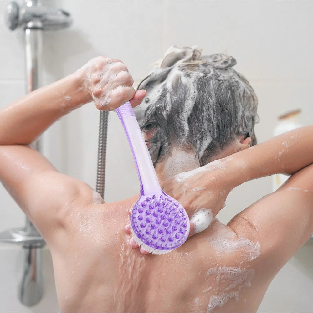 3 Pcs Bath Brush Multi-functional Exfoliating Loofah Body Scrubber
