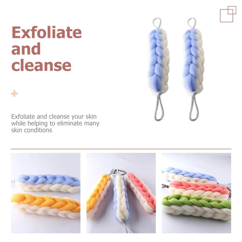 2 Pcs Bath Bar Back Scrubber Miss Man Shower Brush Exfoliating Body