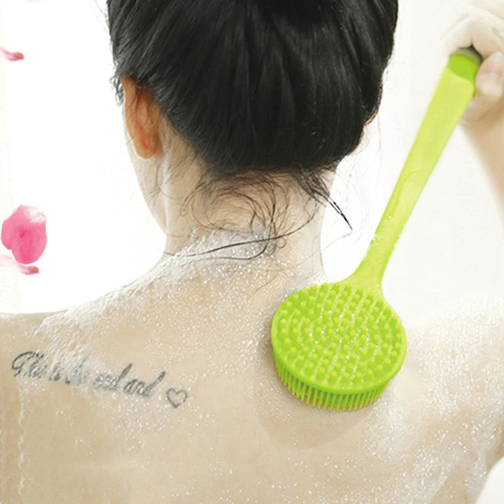 2 PCS Bath Brush Man Silicone Body Scrubber Exfoliator Back for Shower