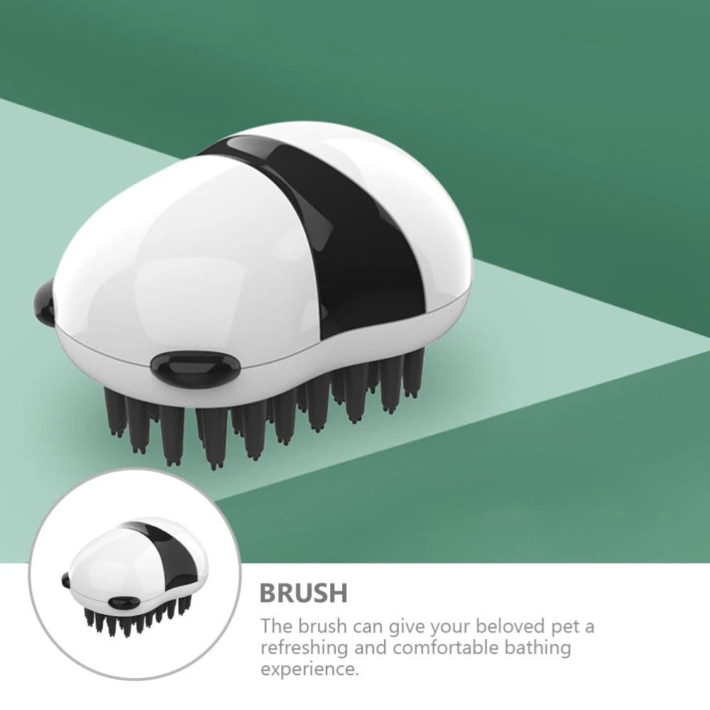Panda Bath Brush Pet Wash for Bathing Grooming Massage Dog Palm Puppy