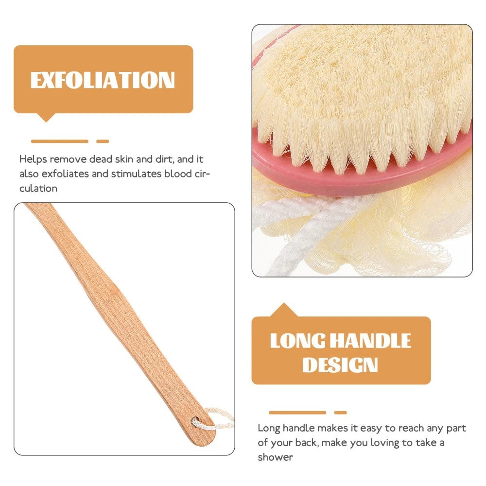 Back Massage Brush Scrubber Shower Scrubbing for Long Handle Bath