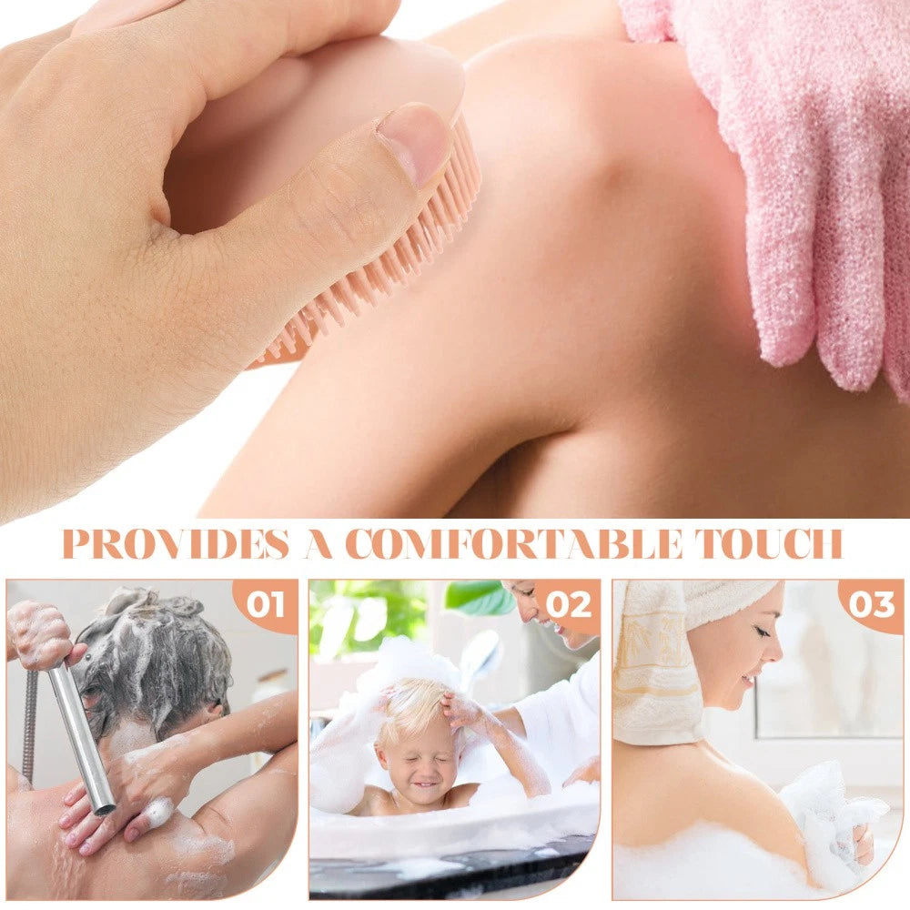 Bath Brush Exfoliating for Body Travel Scrubber Exfoliator Silicone