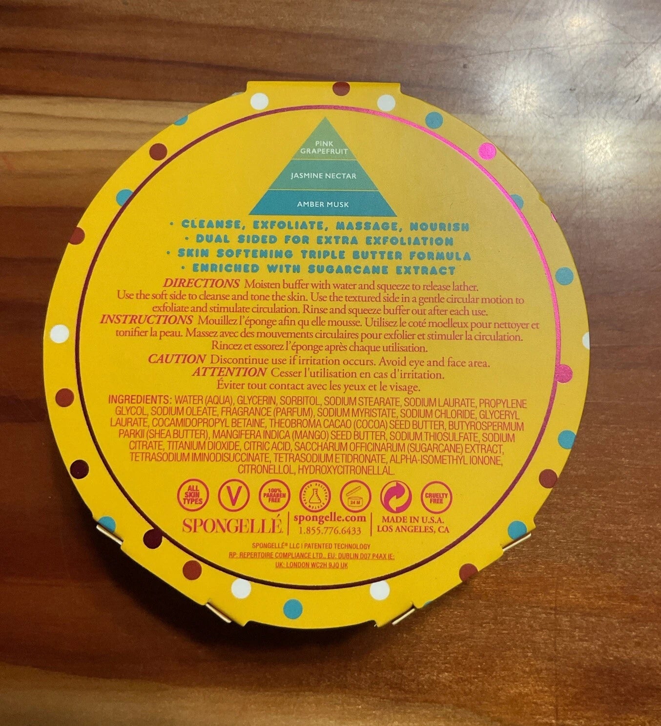 Spongelle JASMINE BRULEE Confection Buffer Body Wash Cleansing Sponge 3oz New