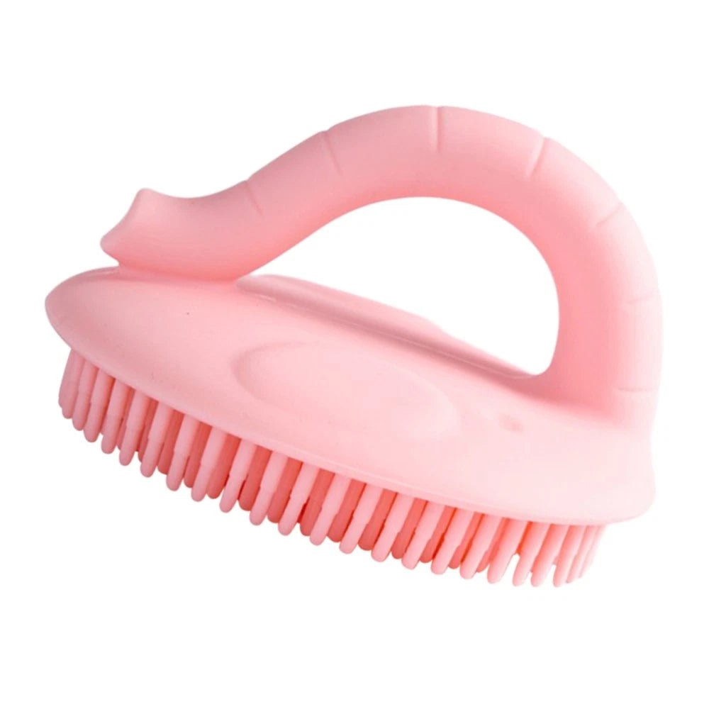 2 pcs Baby Bath Brush Silicone Handheld Infants Shower Brush Portable Bath