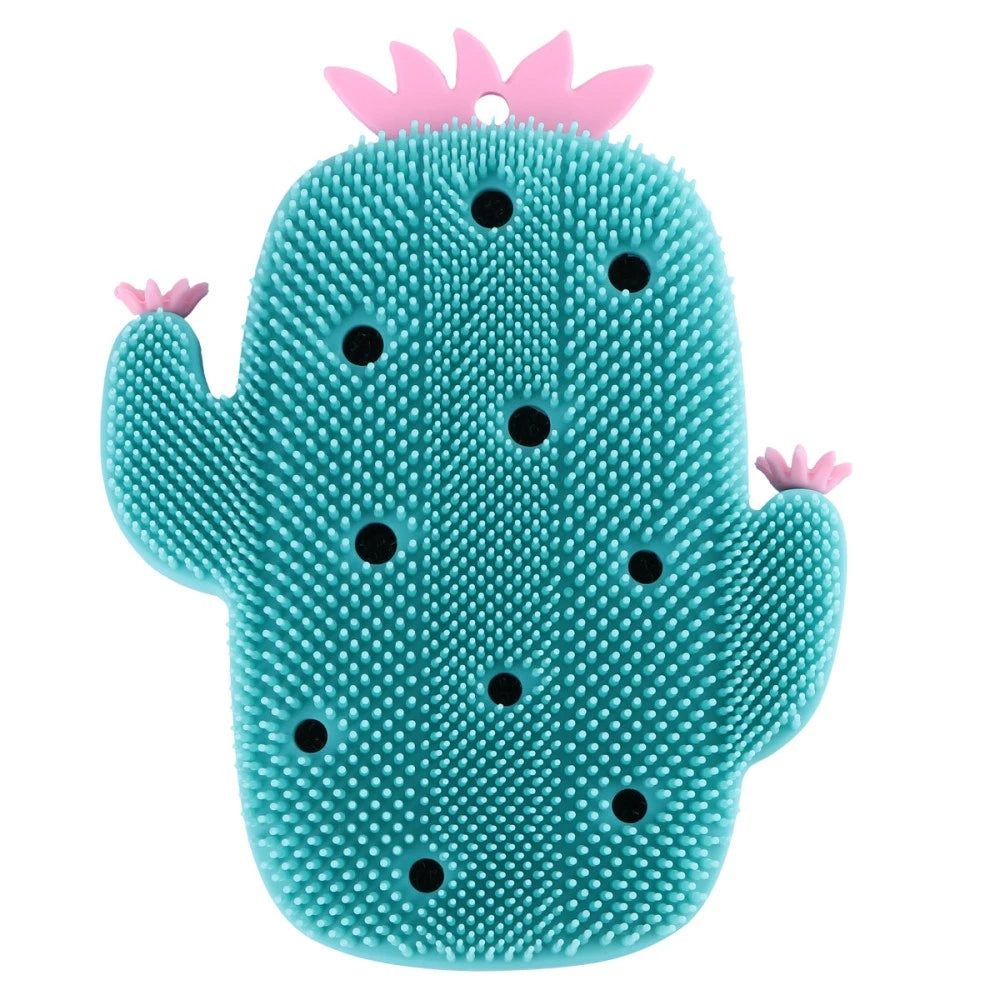 1pc Cactus Shower Brush Creative Bathing Scrubber Body Exfoliator Back Massage