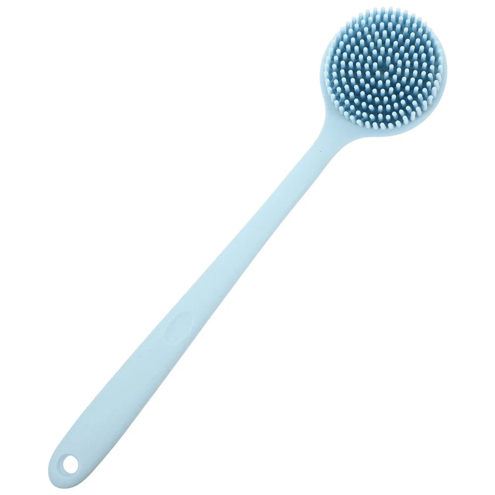Silicone Bath Brush Man Back Cleaning Scrubber Shower Long Handle Body