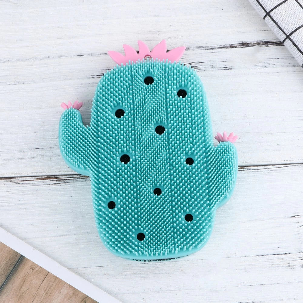 1pc Cactus Shower Brush Creative Bathing Scrubber Body Exfoliator Back Massage