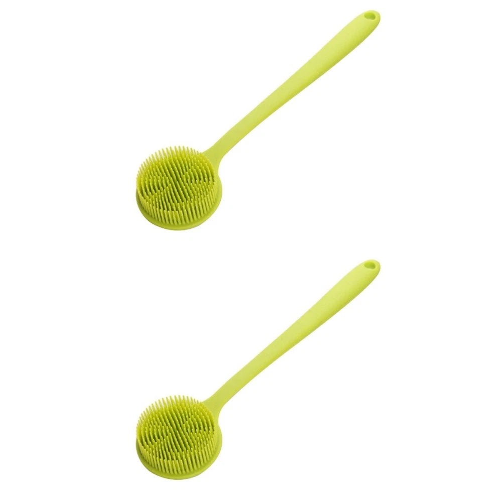 2 PCS Bath Brush Man Silicone Body Scrubber Exfoliator Back for Shower