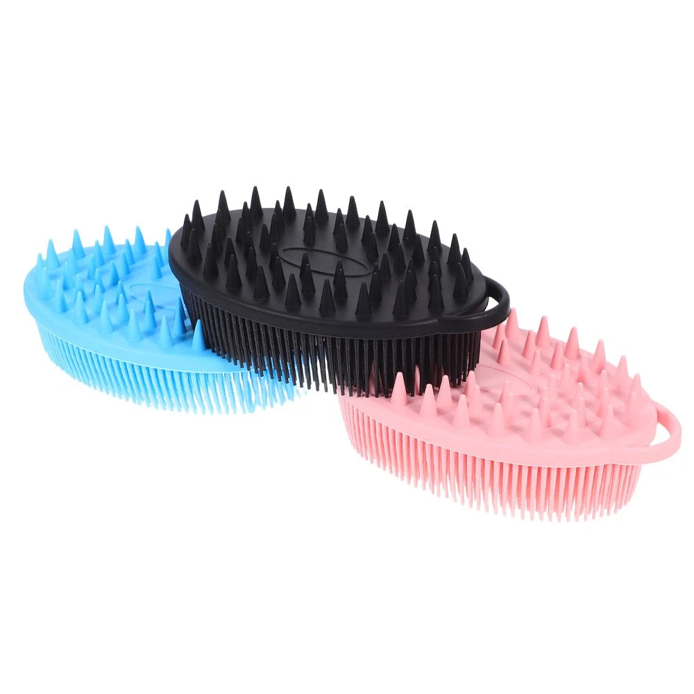 3 Pcs Double-sided Silicone Bath Brush Exfoliating Body Scrubber Face