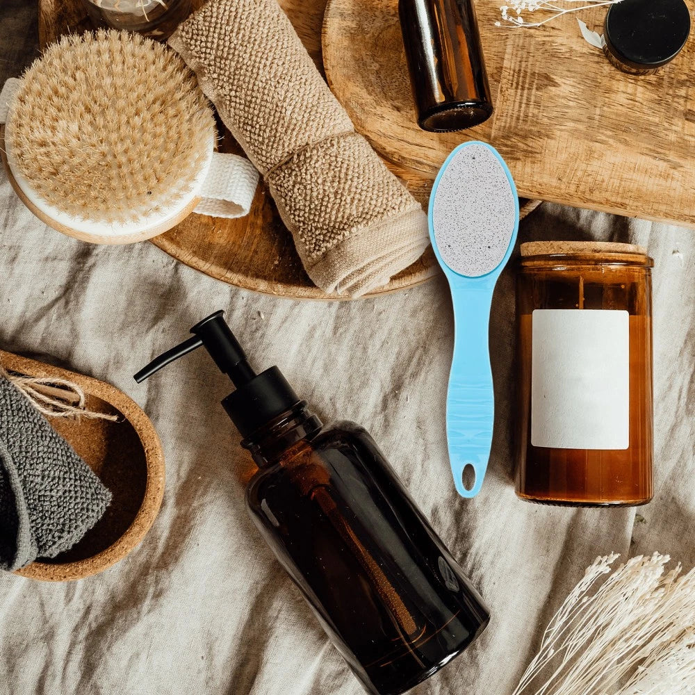 Foot Brush with Plastic Handle (Random Color) Plastic bath brush Foot brush