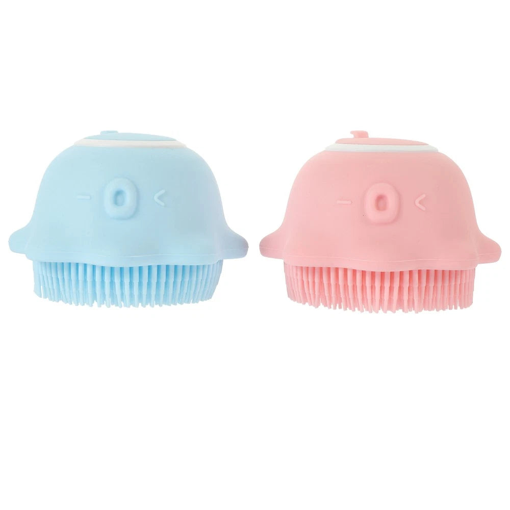 2 Pcs Bath Brush Child Multi-functional Exfoliating Scrubber Silicone