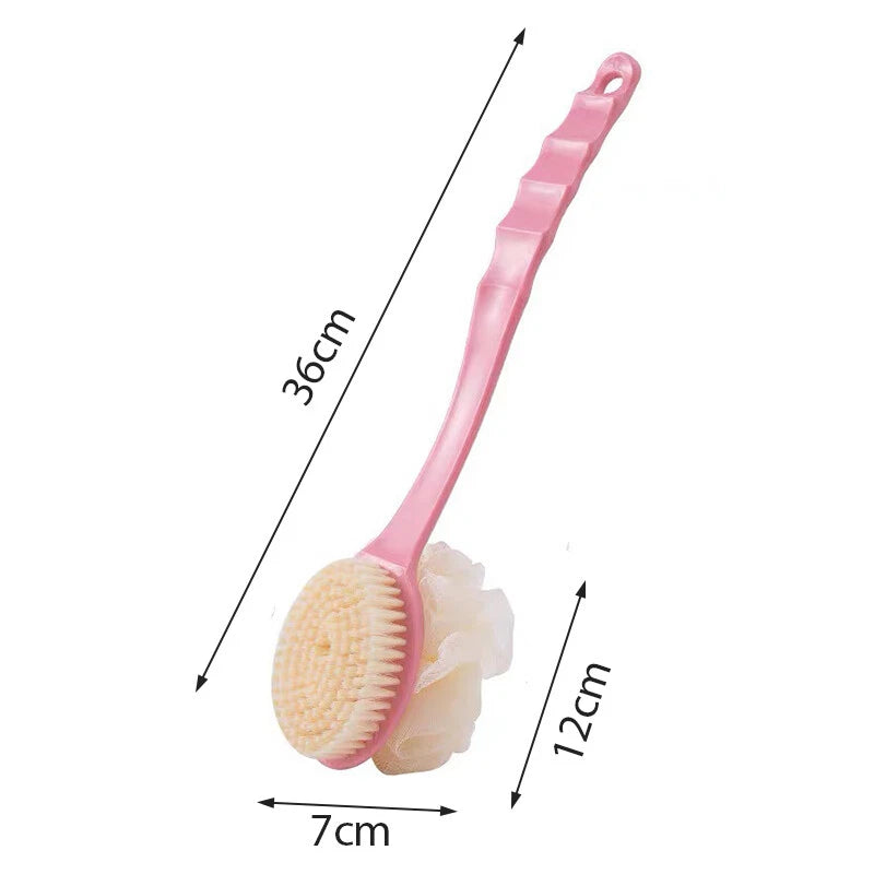 Long-handled Scrubbing Artifact Brush Soft Hair Bathing Back Scrubbing Br-QU