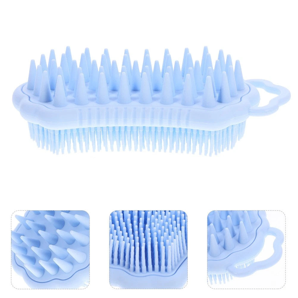 Cleaning Shampoo Comb Silicone Brush for Body Men and Women Bath Scrubber Head