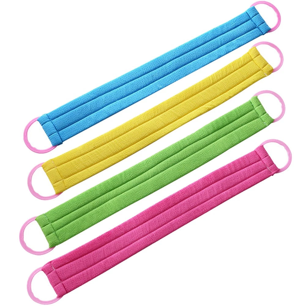 4 PCS Bath Towel Exfoliating Back Scrubber Body Brush Exfoliator