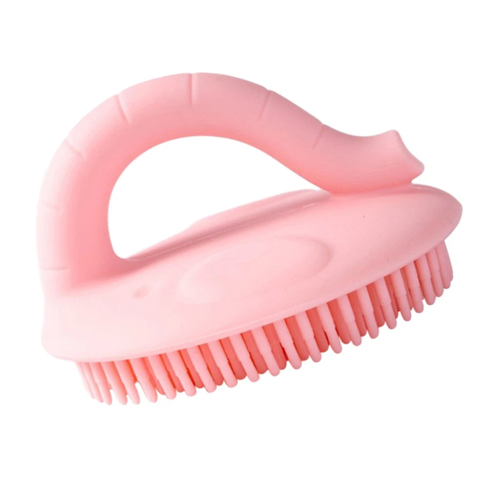 2 pcs Baby Bath Brush Silicone Handheld Infants Shower Brush Portable Bath