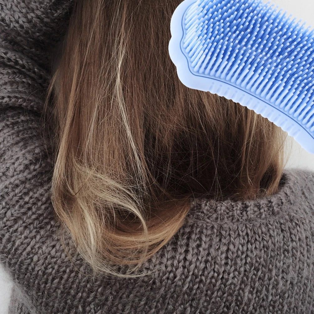 Cleaning Shampoo Comb Silicone Brush for Body Men and Women Bath Scrubber Head