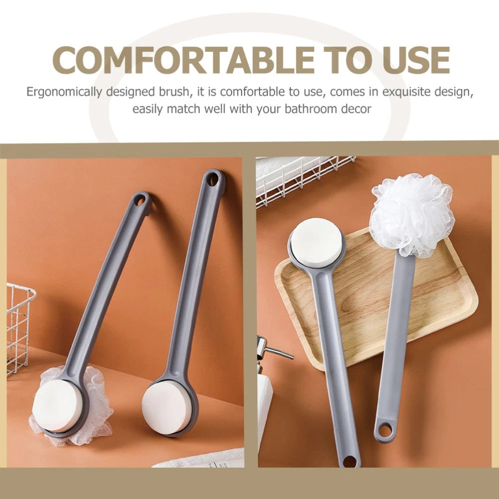 2 PCS Bath Ball Brush Child Exfoliating Back Scrubber with Handles