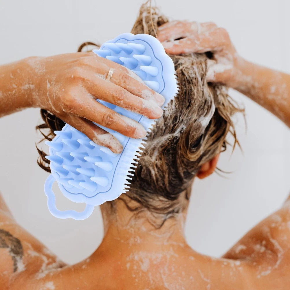 Cleaning Shampoo Comb Silicone Brush for Body Men and Women Bath Scrubber Head