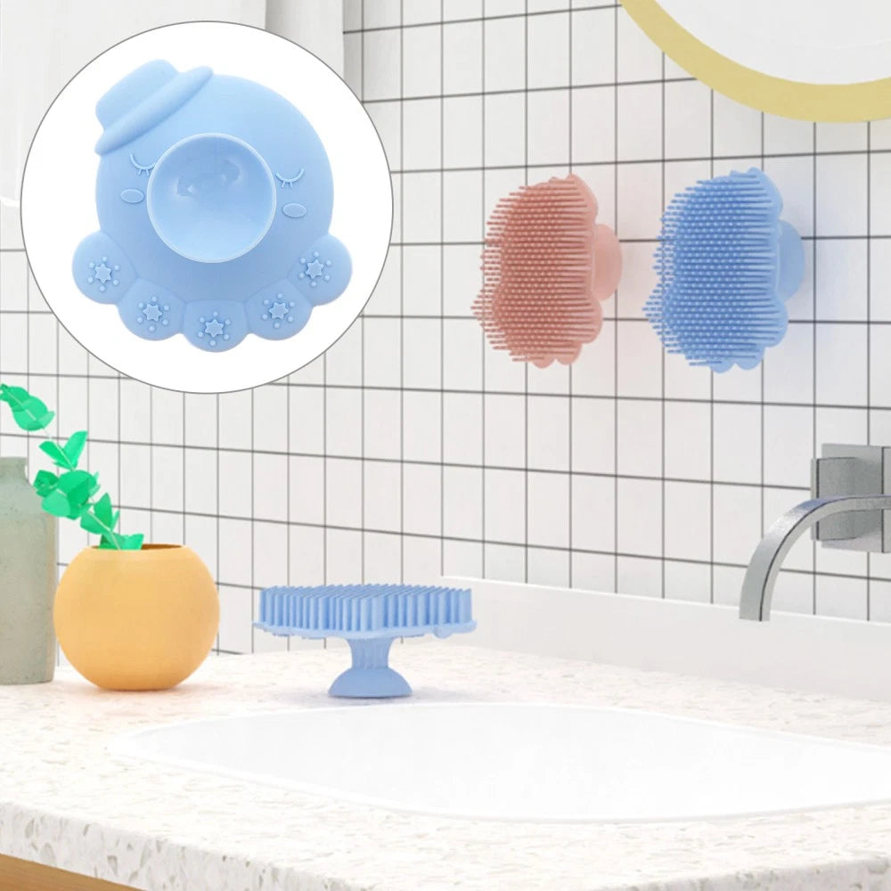 2 Count Baby Bath Brush Child Kid Scrubber Infant Silicone Shower