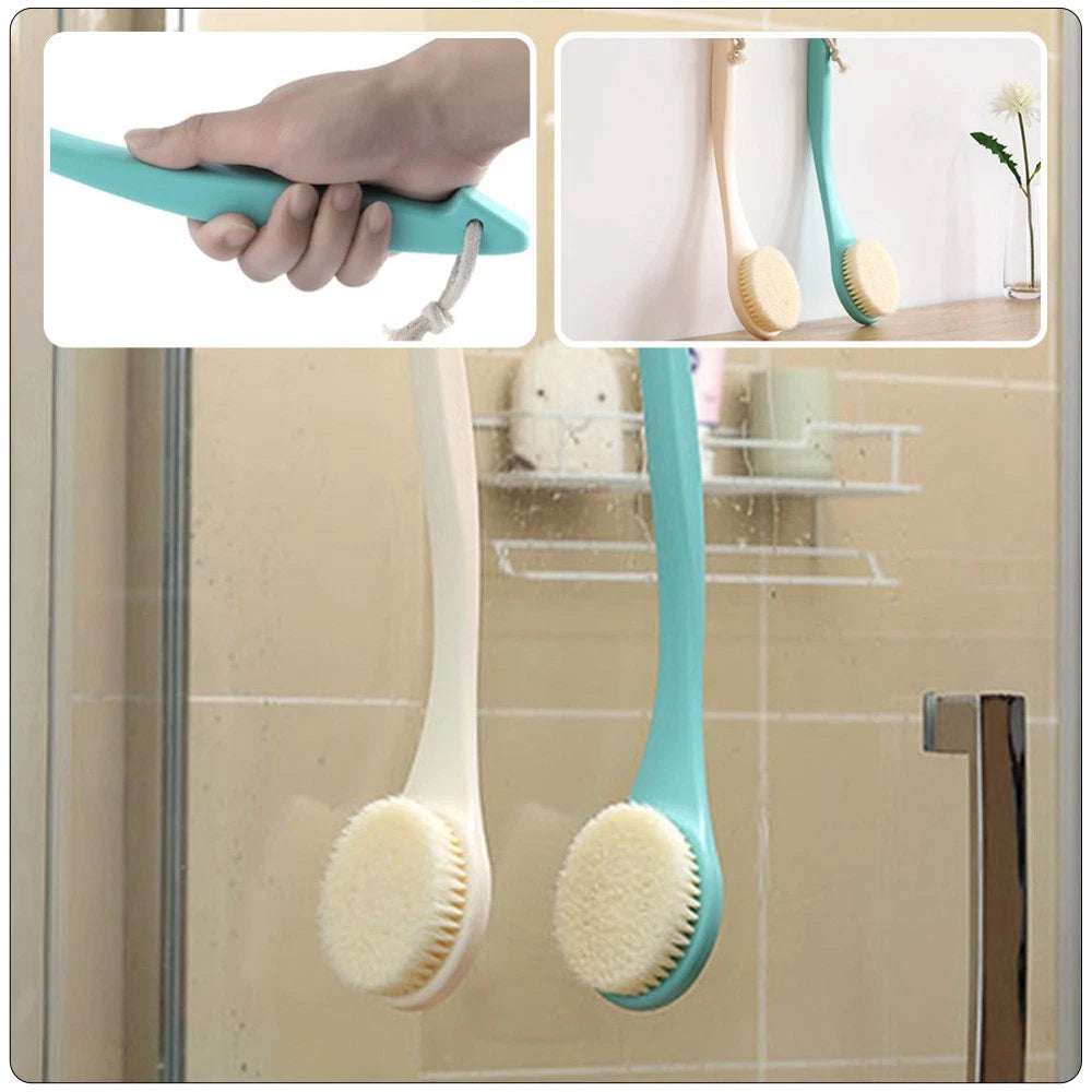 4pcs Body Cleaning Brush Long Handle Bath Brush Shower Foaming Brush Body
