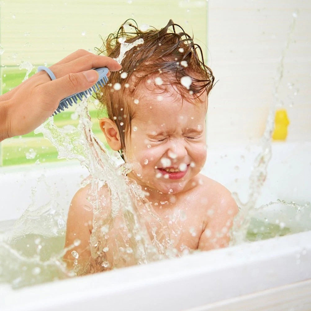 Bathing Hair Brush Soft Baby Child High Temperature Resistance Portable