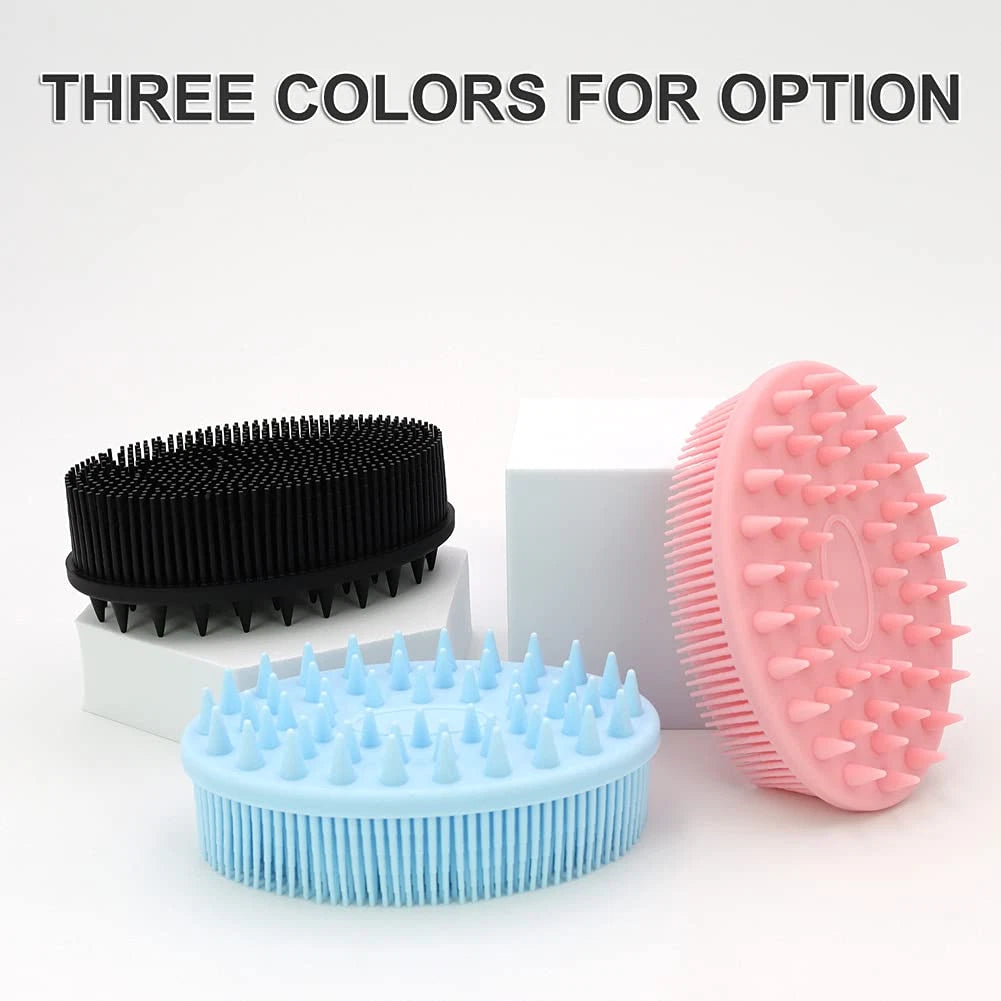Upgrade 2 in 1 Bath and Shampoo Body Brush, Silicone Exfoliating Body Scrubber f